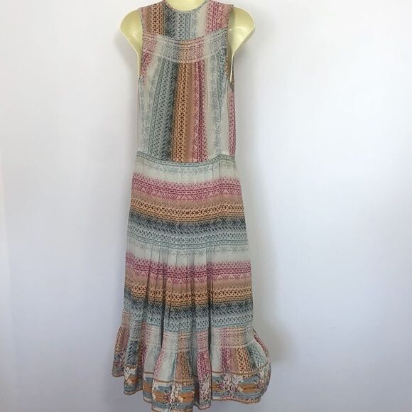 Plenty Tracy Reese Dress Pink Abstract Maxi Silk Excellent Sz 2 - Picture 7 of 8